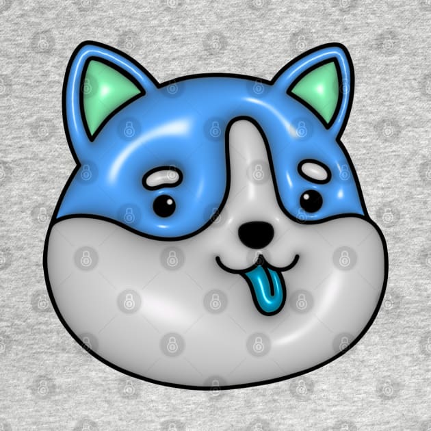 3d Inflated Blue Doge by Doggomuffin 